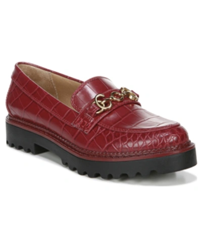 Circus By Sam Edelman Women's Deana Lug Sole Bit Loafers Women's Shoes In Candy Red Croco