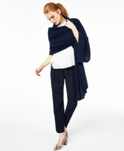Charter Club Oversized Cashmere Scarf, Created For Macy's In Admiral Navy