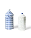 Coton Colors Iris Blue Canisters, Set Of 2 In Blue