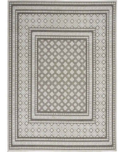 Nourison Key Largo Klg02 Silver 4' X 6' Outdoor Area Rug