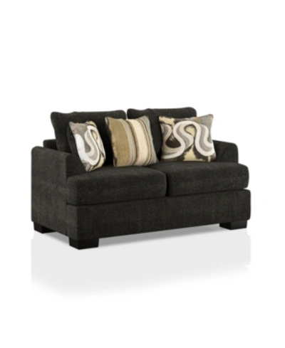 Furniture Of America Korona Park Upholstered Loveseat In Gray
