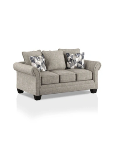 Furniture Of America Parkcliffe Upholstered Loveseat In Gray