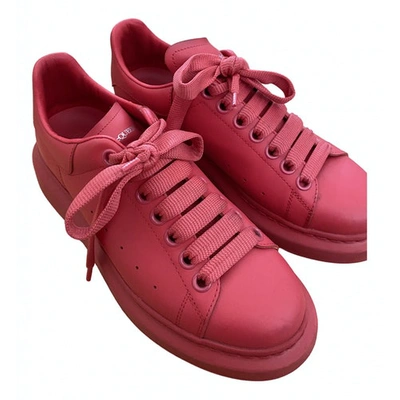 Pre-owned Alexander Mcqueen Oversize Red Leather Trainers