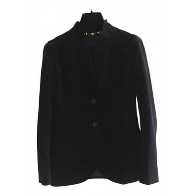 Pre-owned Gucci Velvet Blazer In Black