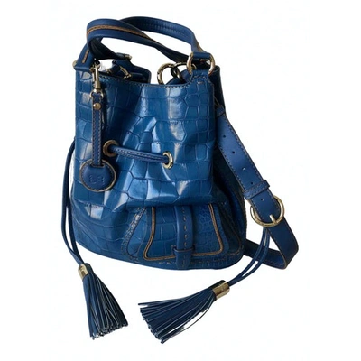 Pre-owned Lancel 1er Flirt Blue Leather Handbag