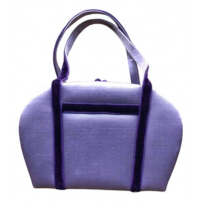 Pre-owned Lulu Guinness Silk Mini Bag In Purple