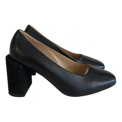 Pre-owned Dear Frances Black Leather Heels