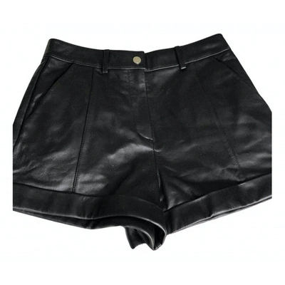 Pre-owned Maje Fall Winter 2019 Black Leather Shorts