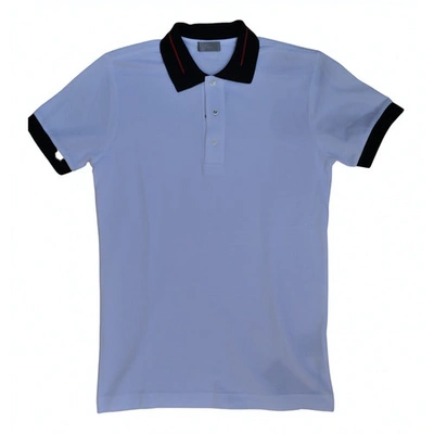 Pre-owned Dior White Cotton Polo Shirts
