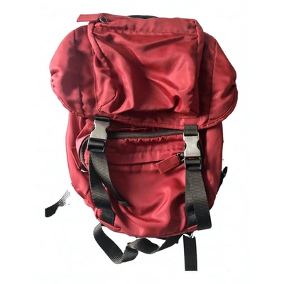 Pre-owned Prada Red Backpack