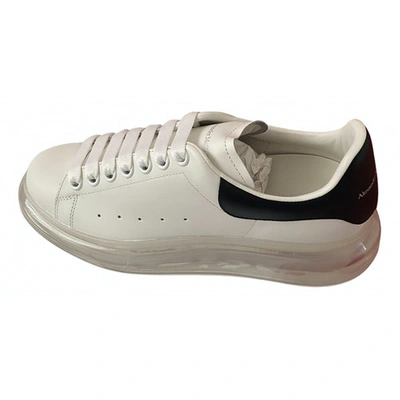 Pre-owned Alexander Mcqueen Oversize White Leather Trainers