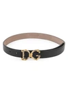 DOLCE & GABBANA WOMEN'S BAROQUE LOGO LEATHER BELT,400012842288