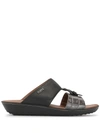 TOD'S TWO-TONE LEATHER SANDALS