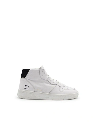 Date D.a.t.e. Men's White Leather Hi Top Sneakers