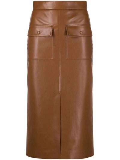 Msgm Women's 2941mdd0520765230 Brown Polyester Skirt
