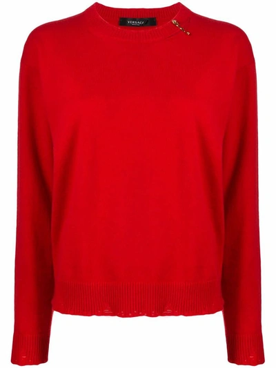 Versace Wool Sweater In Red