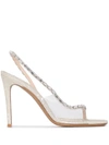 ALEXANDRE VAUTHIER ELIZABETH 100 MM GLITTER EMBELLISHED SANDALS