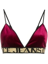 VERSACE JEANS COUTURE LOGO-WAISTBAND CROP TOP