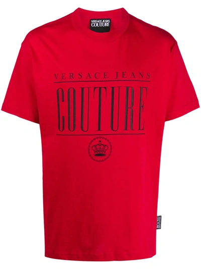 Versace Jeans Couture Logo-print T-shirt In Red