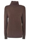 DOLCE & GABBANA CASHMERE TURTLENECK IN BROWN