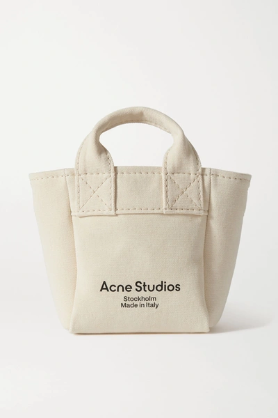 Acne Studios Alisse Logo-print Canvas Tote Bag In Aek Beige