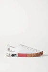MAISON MARGIELA DISTRESSED PRINTED CANVAS SNEAKERS