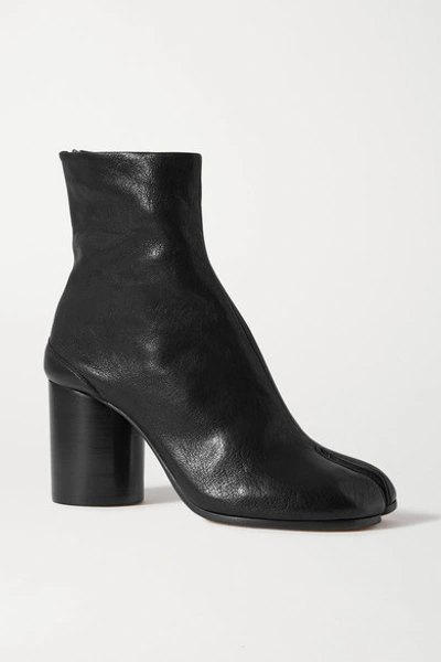 Maison Margiela Tabi Split-toe Leather Ankle Boots In Black