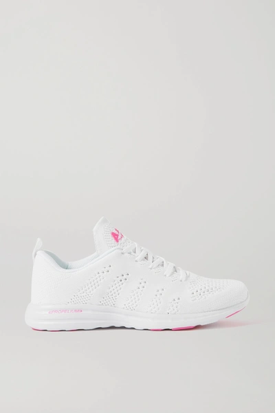Apl Athletic Propulsion Labs Techloom Pro White Knitted Trainers