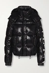 VALENTINO HOODED QUILTED GLOSSED-SHELL DOWN JACKET