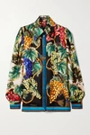 DOLCE & GABBANA PRINTED SILK-TWILL SHIRT