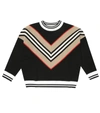 BURBERRY ICON STRIPE羊毛混纺毛衣,P00516084