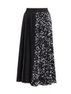 GIVENCHY WOMEN'S TWO-TONE PLEATED MIDI SKIRT,0400012946891