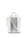 OFF-WHITE LEATHER BUCKET BAG