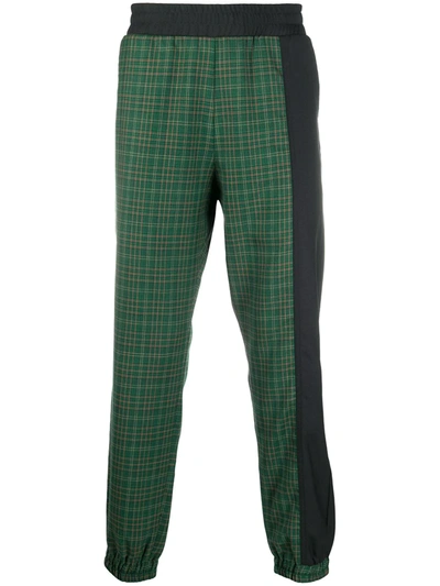Vivienne Westwood Check-print Track Trousers In Green