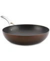 Anolon Nouvelle Copper Luxe Sable Hard-anodized Non-stick Stir Fry Pan In Sable