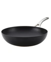 ANOLON NOUVELLE COPPER LUXE HARD-ANODIZED NONSTICK STIR FRY, 12", ONYX