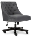 Safavieh Soho Tufted Velvet Swivel Desk Chair In Grey
