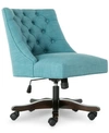 Safavieh Soho Tufted Swivel Desk Chair In Sky Blue
