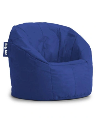 Furniture Big Joe Bea Coasta Faux-leather Bean Bag Chair In Sapphire