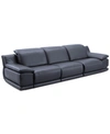 Furniture Daisley 3-pc. Leather Sofa With 2 Power Recliners In Navy