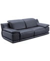 FURNITURE DAISLEY 2-PC. LEATHER SOFA WITH 2 POWER RECLINERS