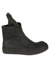 Rick Owens Black Performa Geobasket Ankle Boots In Black