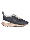 Lanvin Bumper Distressed Sneakers In Black Nylon In Nera