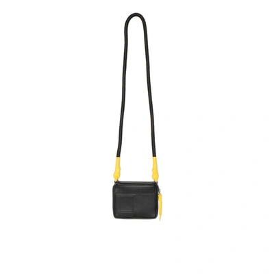 Drkshdw Large Cord Purse In Black/yellow