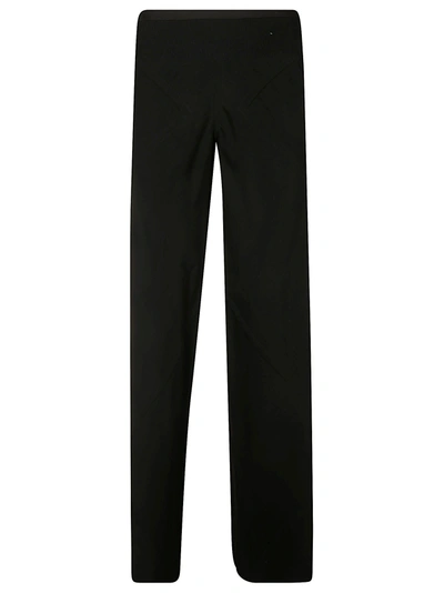 Rick Owens Straight Long Trousers In Black