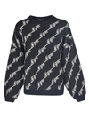 MSGM ALL-OVER LOGO SWEATER,11531708
