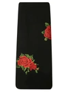 Dolce & Gabbana Rose Embroidered A-line Crepe Skirt In Black