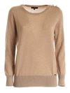 FAY LIGHT YARN PULLOVER IN BEIGE,NMWC1416330RDO C809