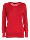 FAY LIGHT YARN PULLOVER IN RED,NMWC1416330RDO R406