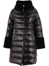 HERNO DOWN JACKET WITH BLACK ECOFUR,31855103